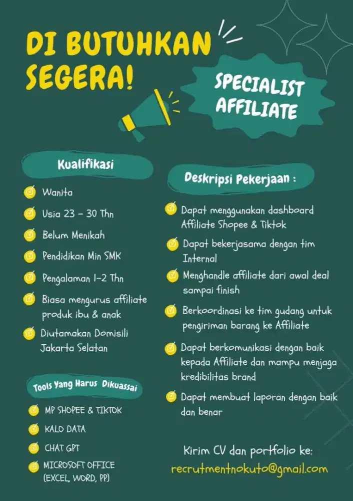 Spesialist Handle Affliate Shopee Dan Tiktok