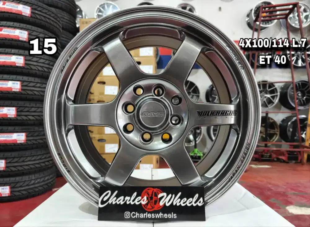 VELG TE37 RING 15 HYPER BLACK