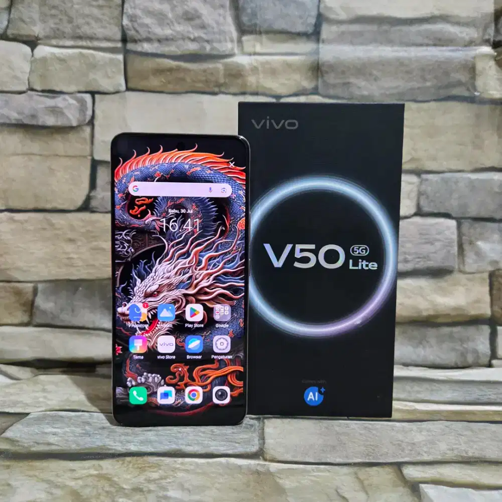 Vivo V50 Lite 5G Gold 12/512 Fulset segel mulus 98% Garansi panjang