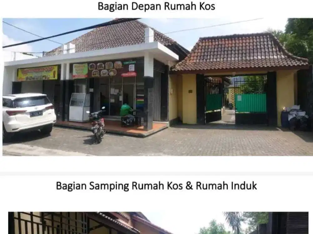 Rumah dan kost dengan tempat usaha samping persis kampus UII