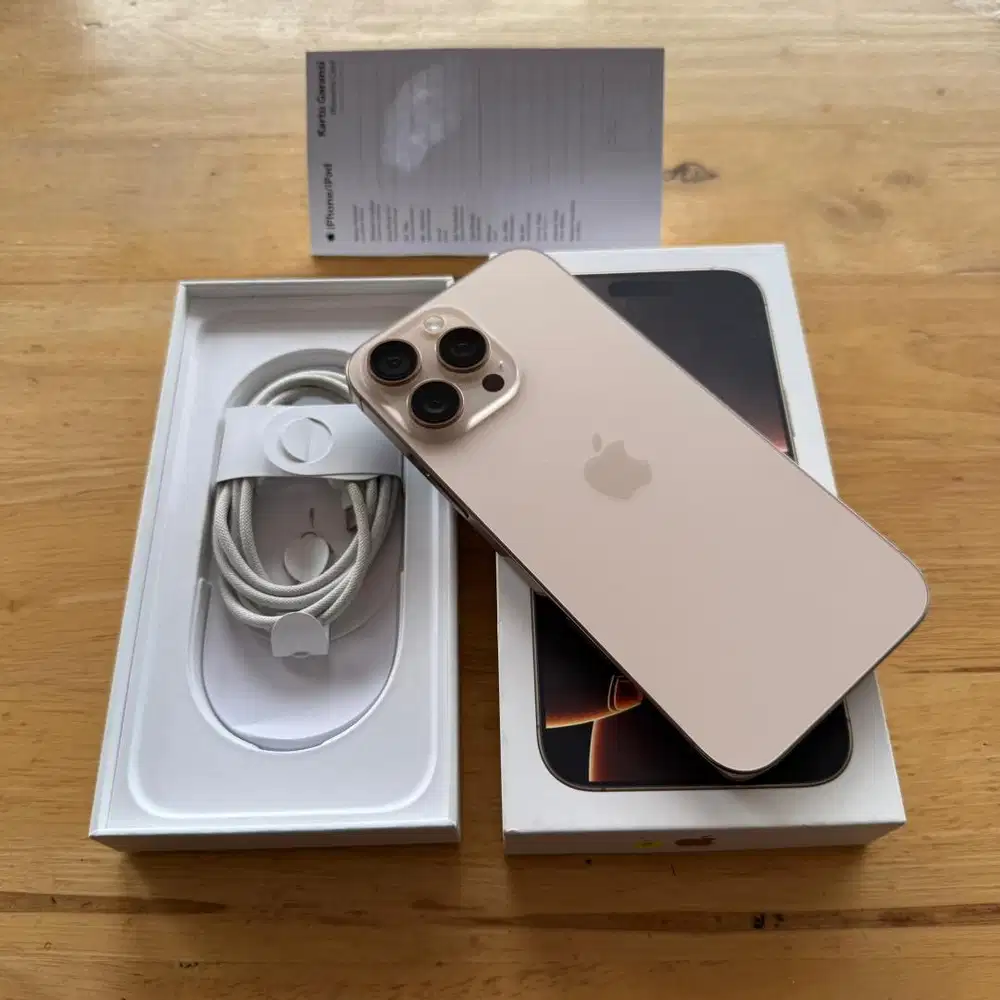 iPhone 16 PRO MAX 256GB Desert Titanium iBox Garansi 9 Bulan lagi