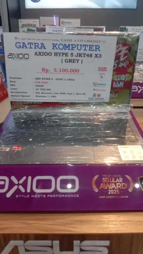 Laptop Axioo Hype 5 JKT48 X3 (GREY)