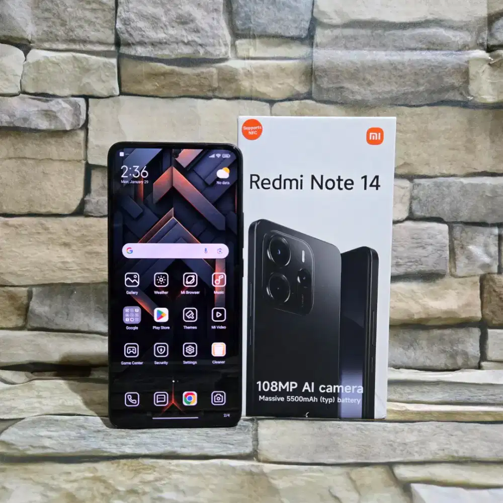 Xiaomi Redmi Note 14 4G 8/256 Fulset segel mulus 98% Garansi