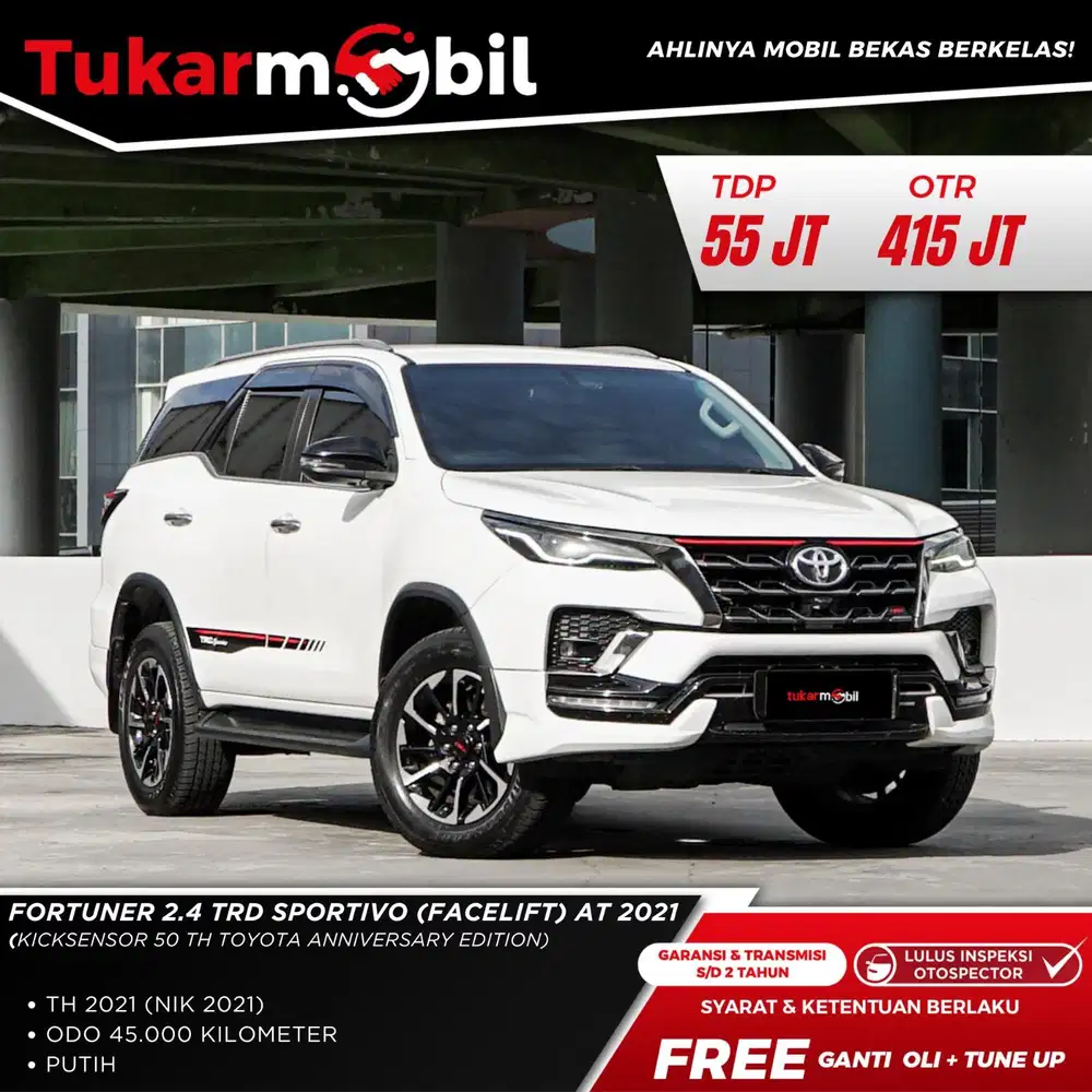 Toyota Fortuner 2.4 TRD Sportivo AT 2021 BAN BARU TAHUN 2025