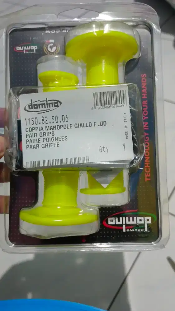 Handgrip Domino Original Italy Yellow Fluo
