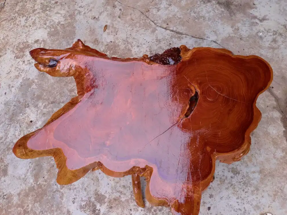 Meja kayu jati aesthetic