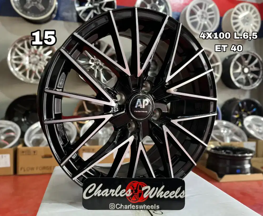 VELG AP HITAM POLISH R15 MURAH