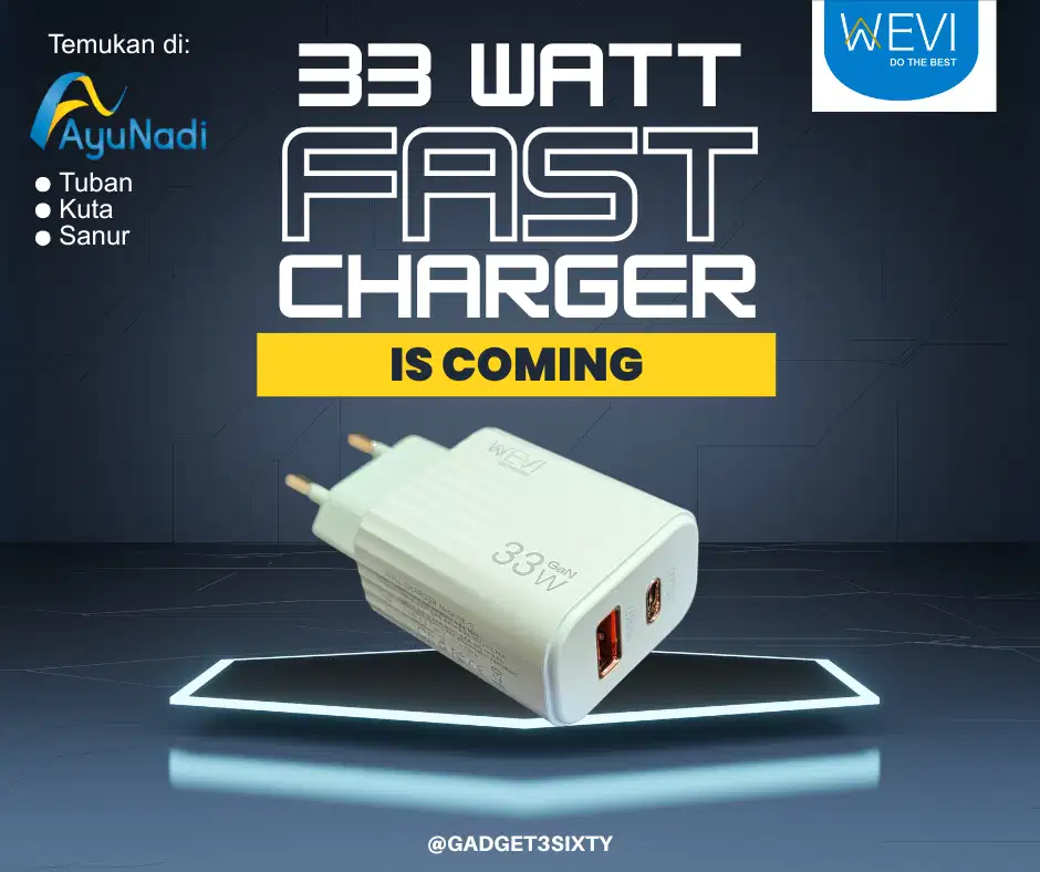 33 Watt GaN Fast Charger for Xiaomi, Vivo, Oppo - Realme and Samsung
