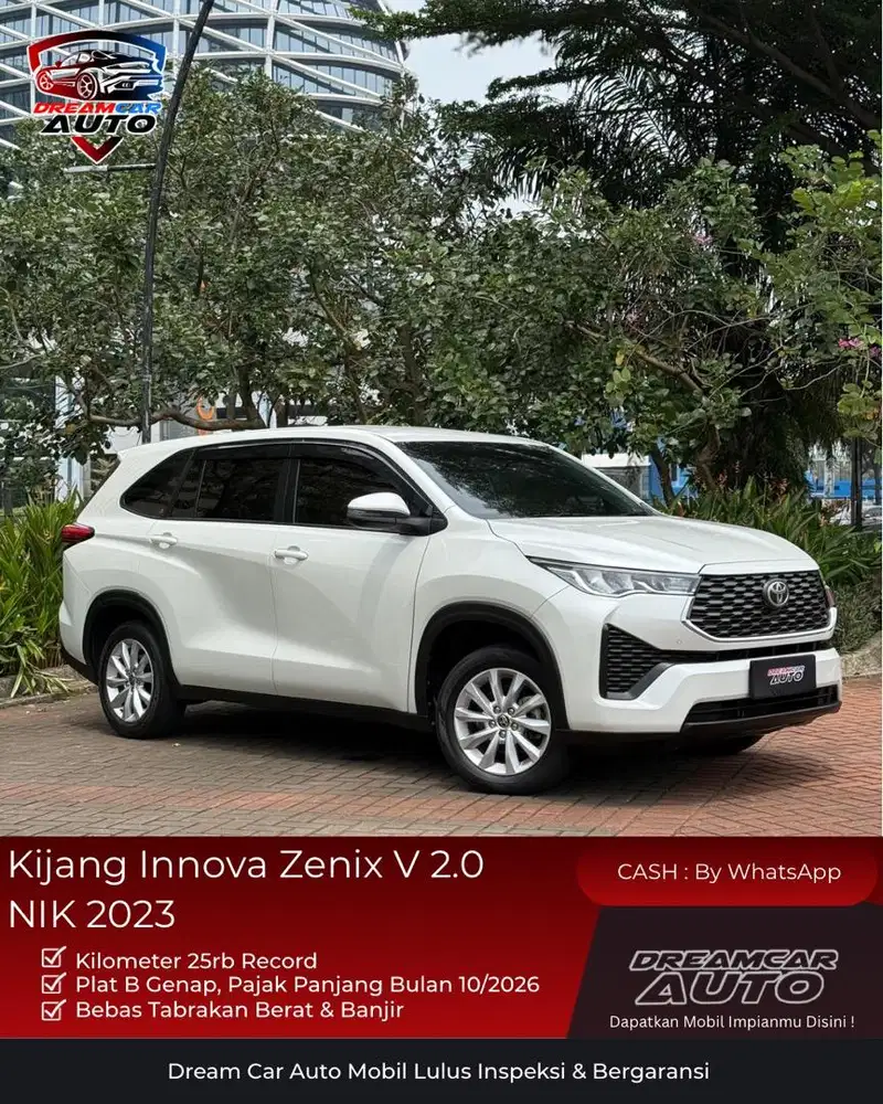 [ KM25RB ] Toyota Kijang Innova Zenix V 2.0 CVT Bensin 2022 Putih