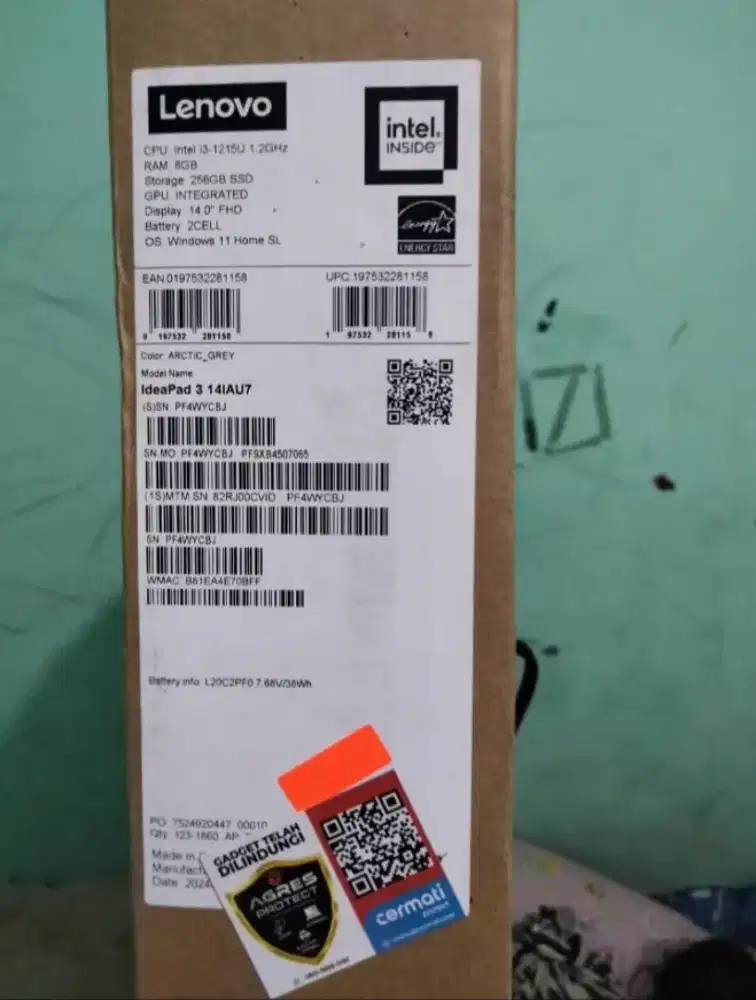 Laptop lenovo RAM 8GB 14