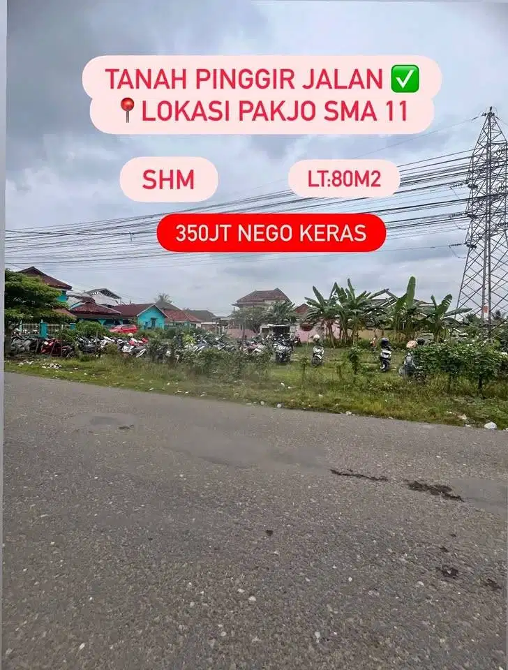 tanah pinggir jalan depan sman 11 palembang