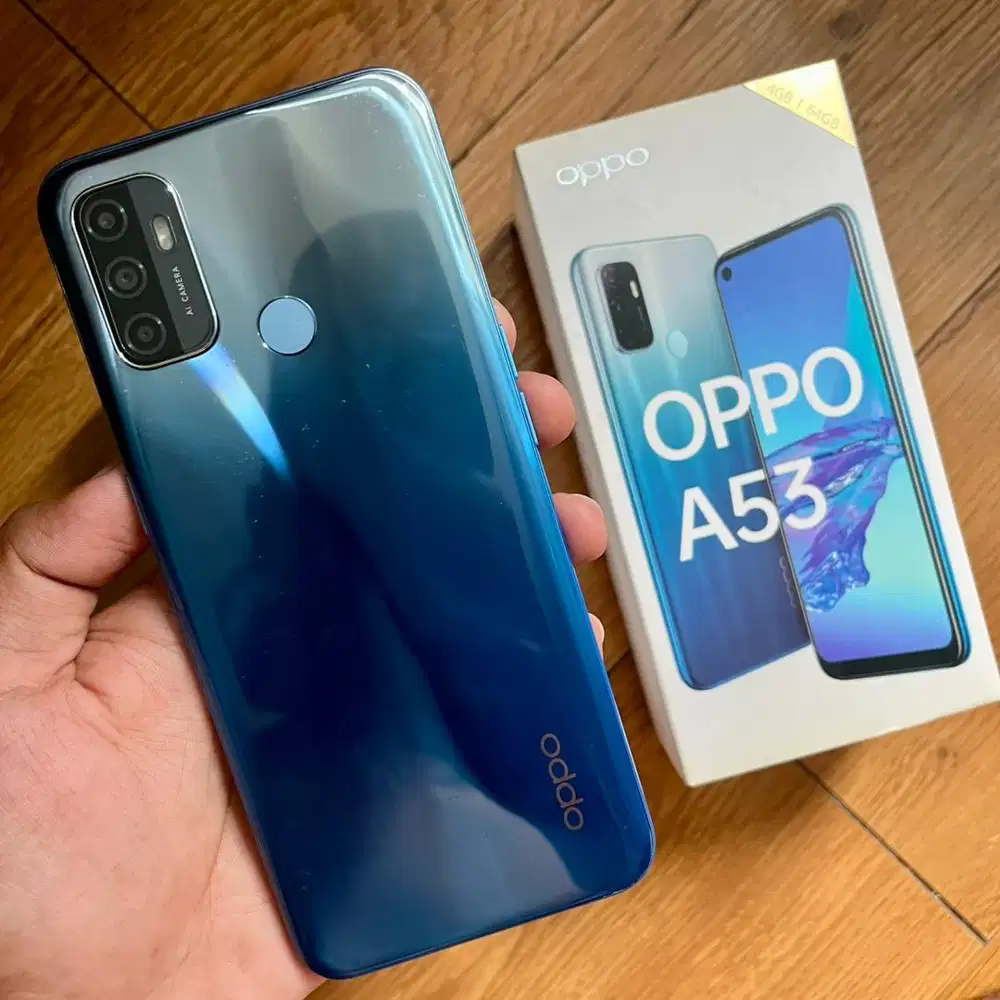Oppo A53 Ram 4/64Gb Blue Garansi Resmi Mulus Fullset Original Murah
