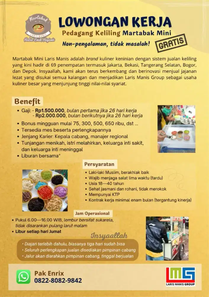 Dibutuhkan pedagang keliling