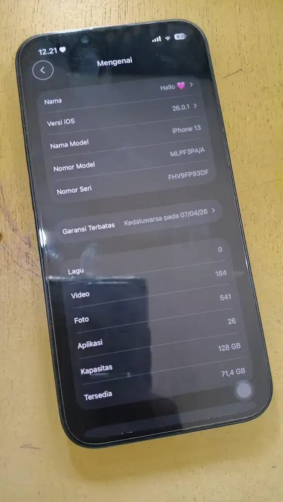 muraaahh!!! iphone 13 128gb