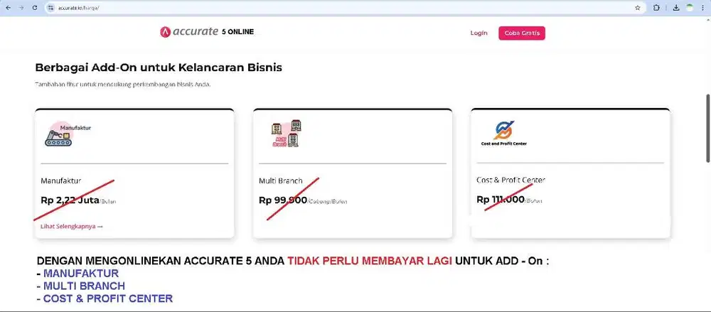 Server online untuk Accurate Online Private Cloud