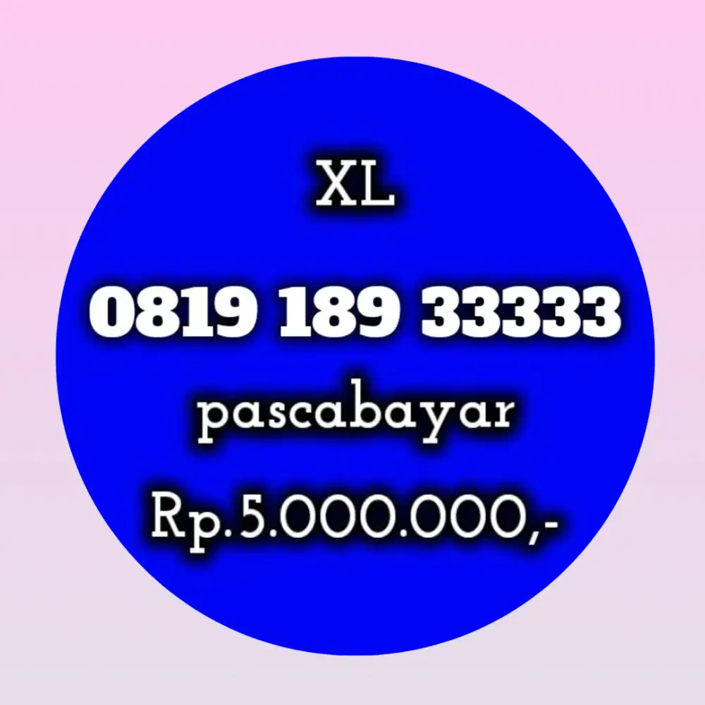 NOMOR CANTIK KOLEKSI XL 189 33333