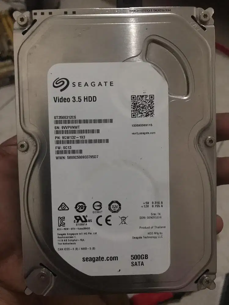 Harddisk Seagate video 3.5 500GB
