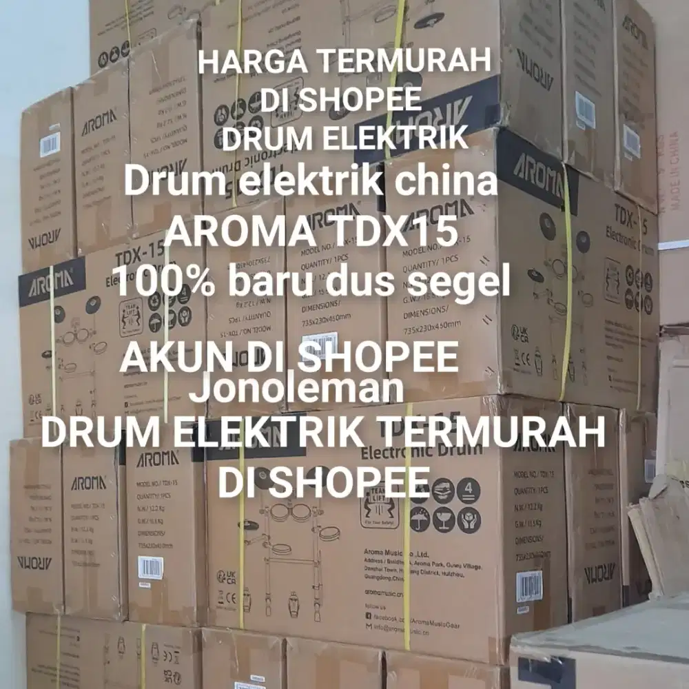 100%br TERMURAH DI SHOPEE DRUM ELEKTRIK AROMA TDX15