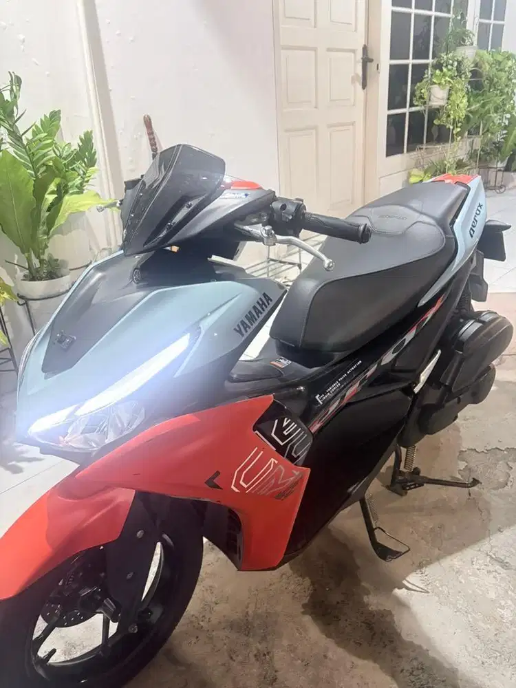 yamaha aerox dull blue orange 2024 LENGKAP
