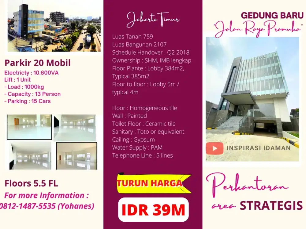 Gedung Baru Perkantoran Area Strategis Jakarta Timur