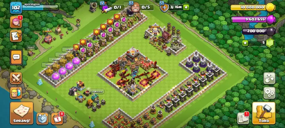 jual akun coc th 11