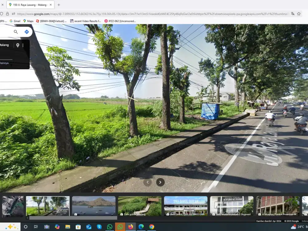 Jual tanah jalan raya propinsi singosari malang