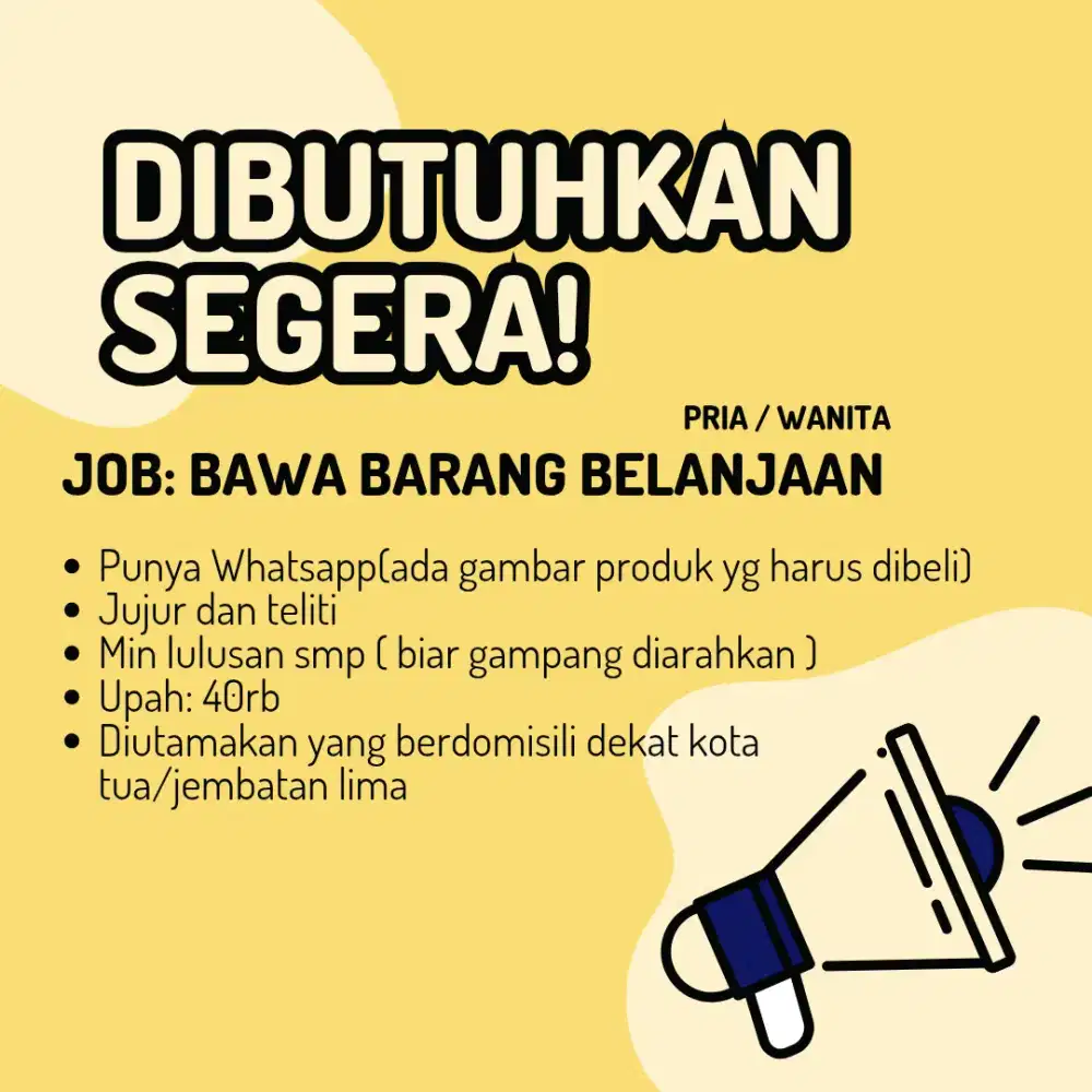 Kuli bawa barang belanja dan bawa barang belanjaan