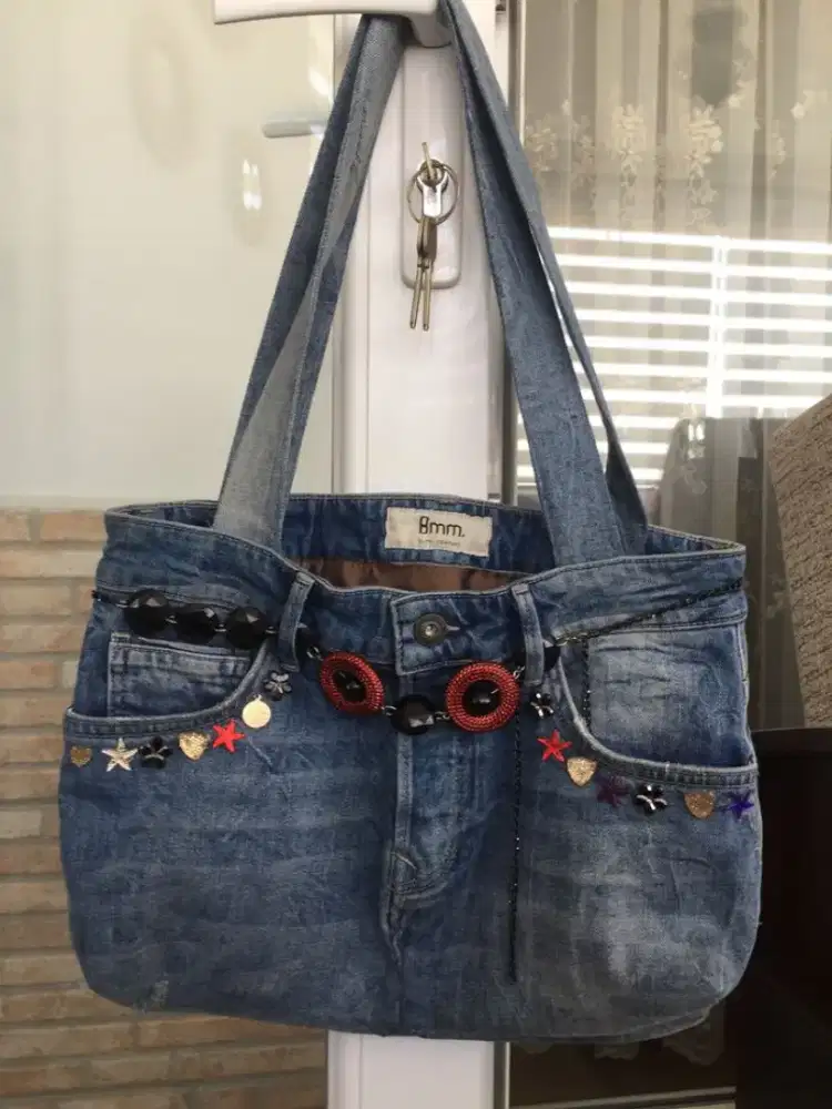 upcycle jeans bag