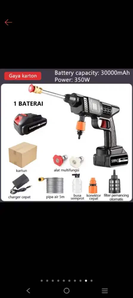 Alat cuci AC dan motor mobil steam paket komplit medan