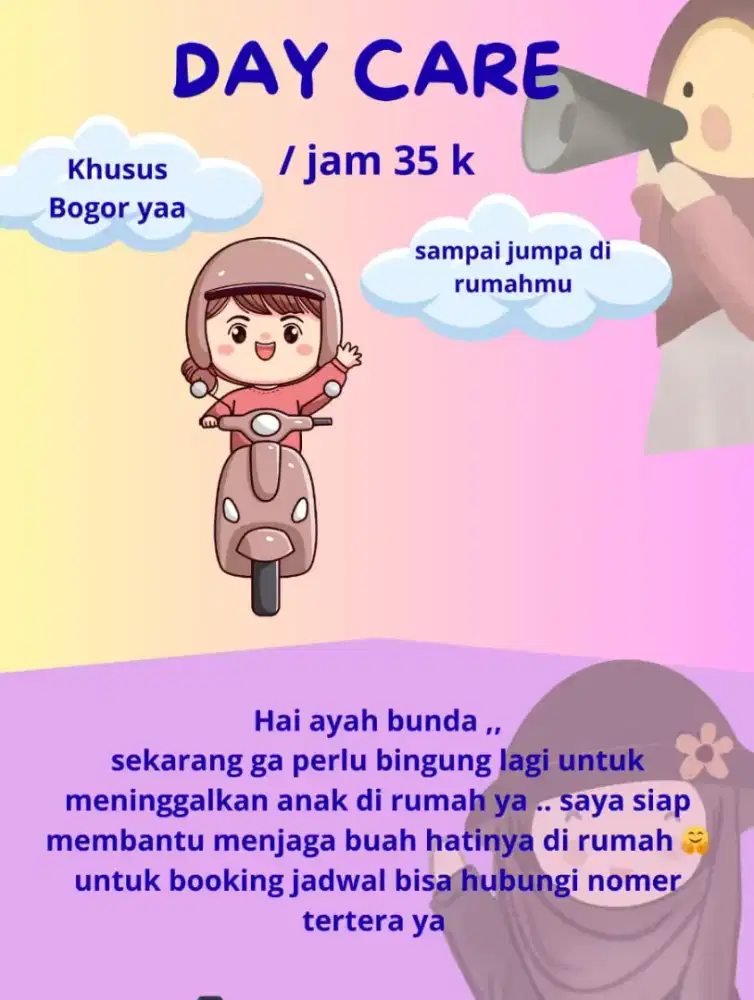 Jasa day care , dan beres beres