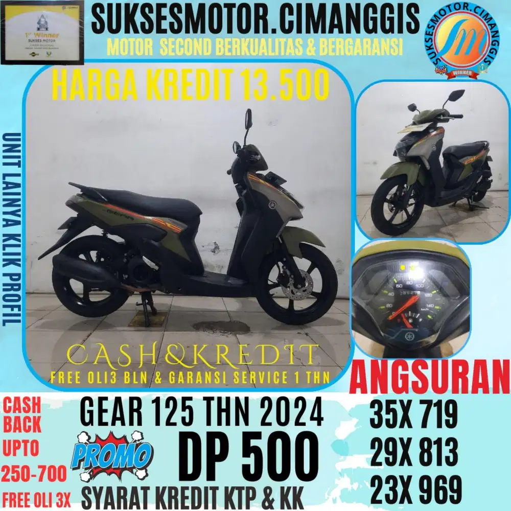 DP 500 GEAR 125 CASHBACK UPTO 700 RIBUNA FREE OLI3BLN