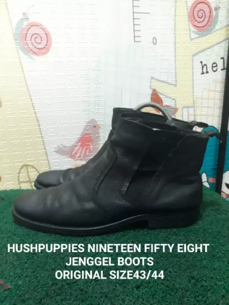 HUSHPUPPIES BOOTS SEMI JENGGEL LEATHER ORIGINAL SIZE43/44 Kndisi ok90%