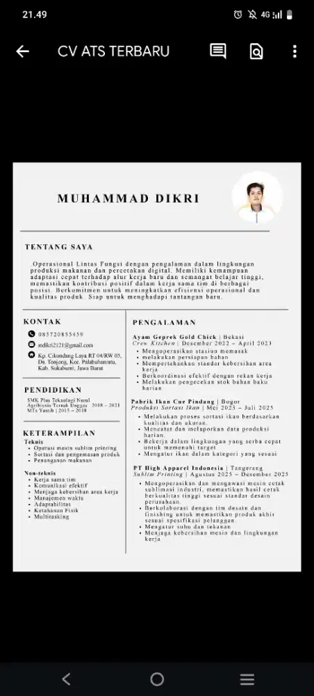 Cari lowongan pekerjaan apa saja