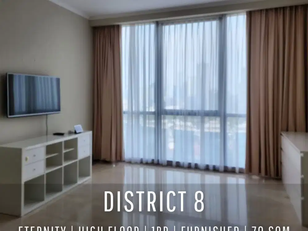 Distric 8 Apartment Eternity Tower 1BR High Floor Fully Furnished View SCBD