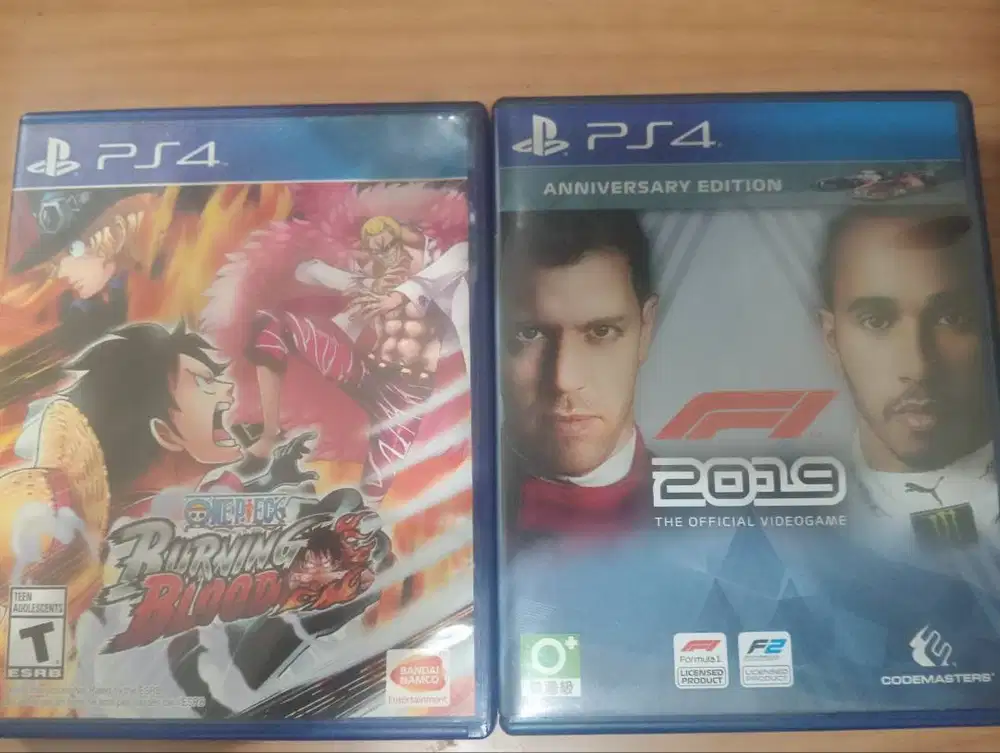 Kaset PS4 BD One piece Burning blood & F1 2019 the official videogames
