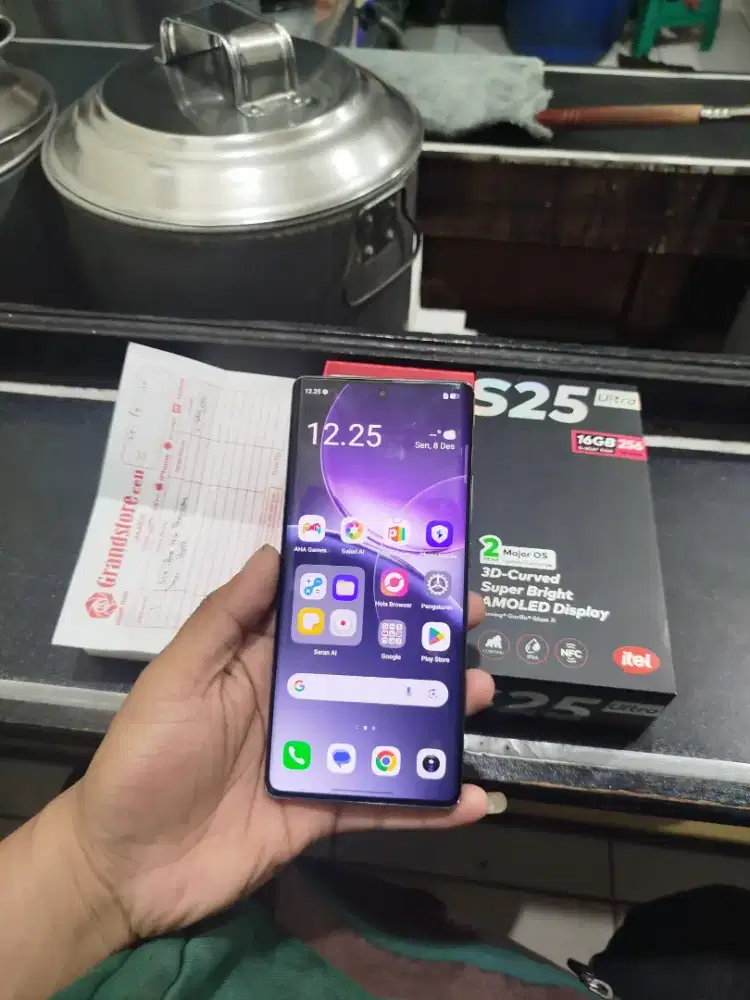 Itel S25 Ultra 8/256 Fullset Nominusss sampe nota