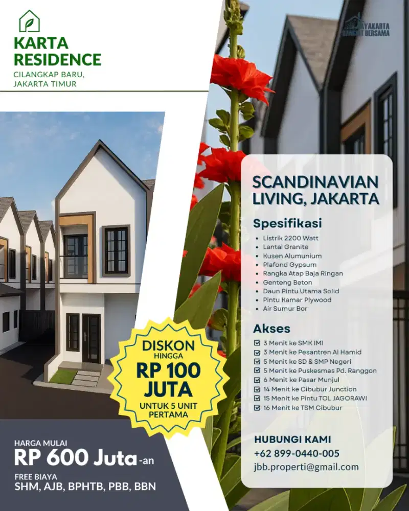 RUMAH 2 LANTAI HARGA TERMURAH DI JAKARTA