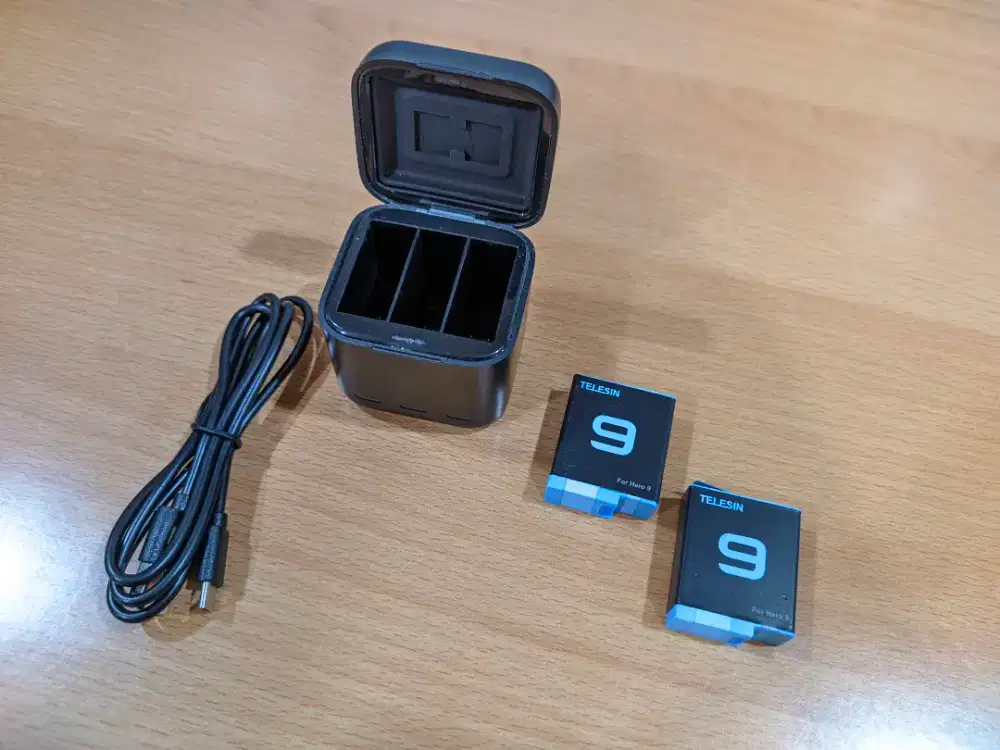 Charger & baterai GoPro Hero 9 telesin