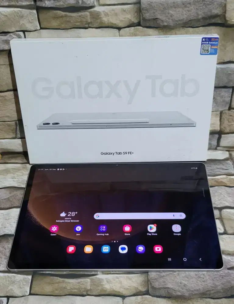 Samsung Galaxy Tab S9 FE Plus Wifi 8/128 Fulset segel mulus 98%