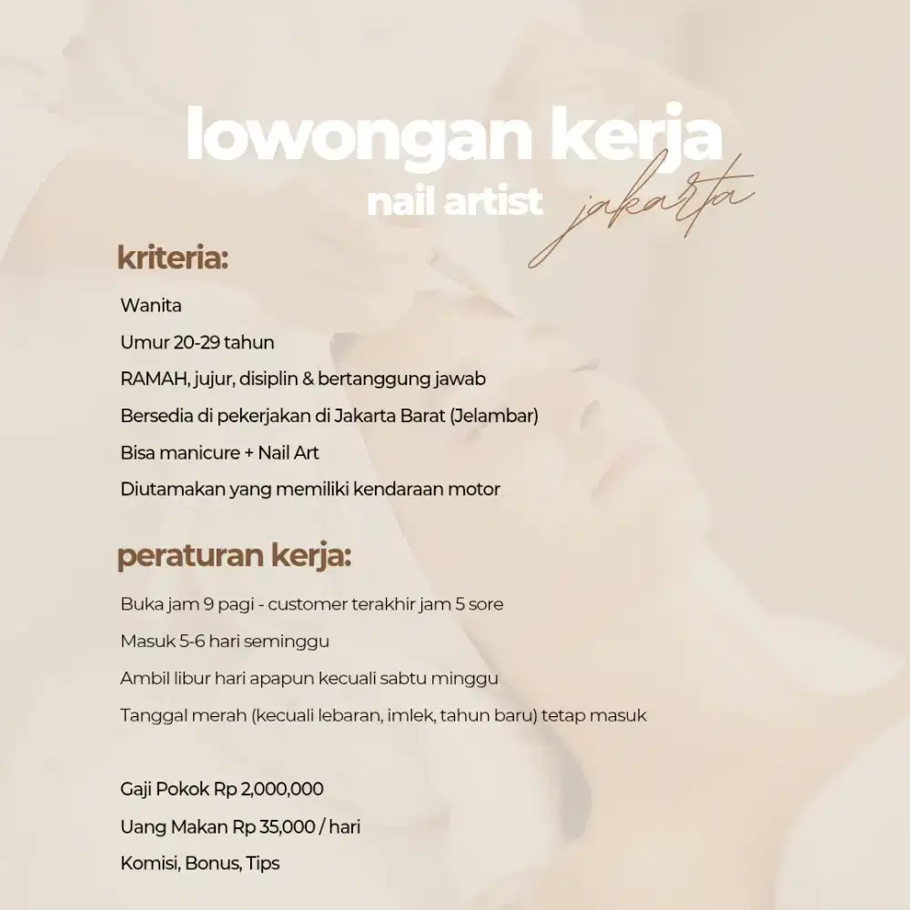 Lowongan kerja nail artist