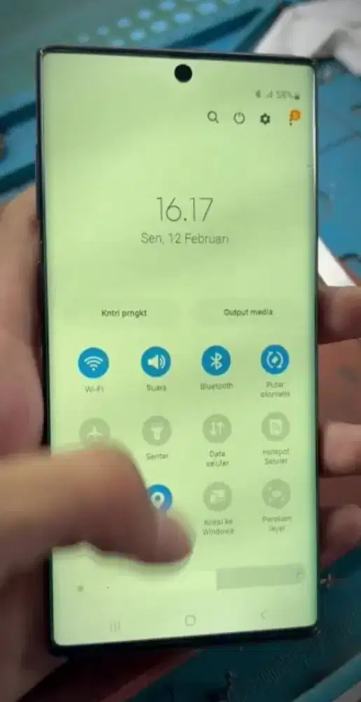 Murah hp samsung Note 10 8/256 layar agak hijau lainnya normal