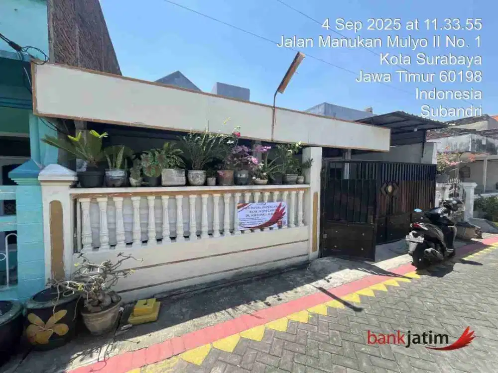 DI JUAL DUA RUMAH DI
JLN  : MANUKAN KULON IV 9/D - 16
KEL. : MANUKAN KULON
KEC. : TANDES
KAB  : SURABAYA