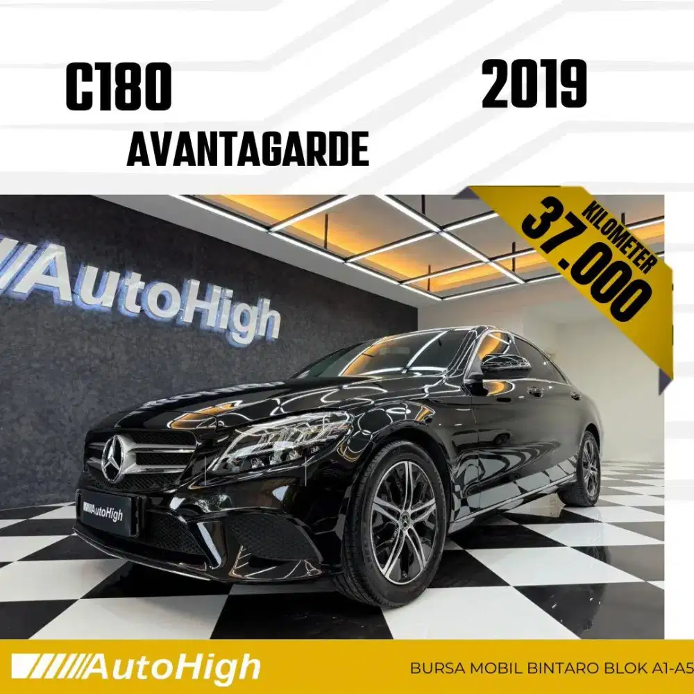 DP10% [Km37.000] C180 Avantgarde 2019 Black Reg 2021 #AUTOHIGH