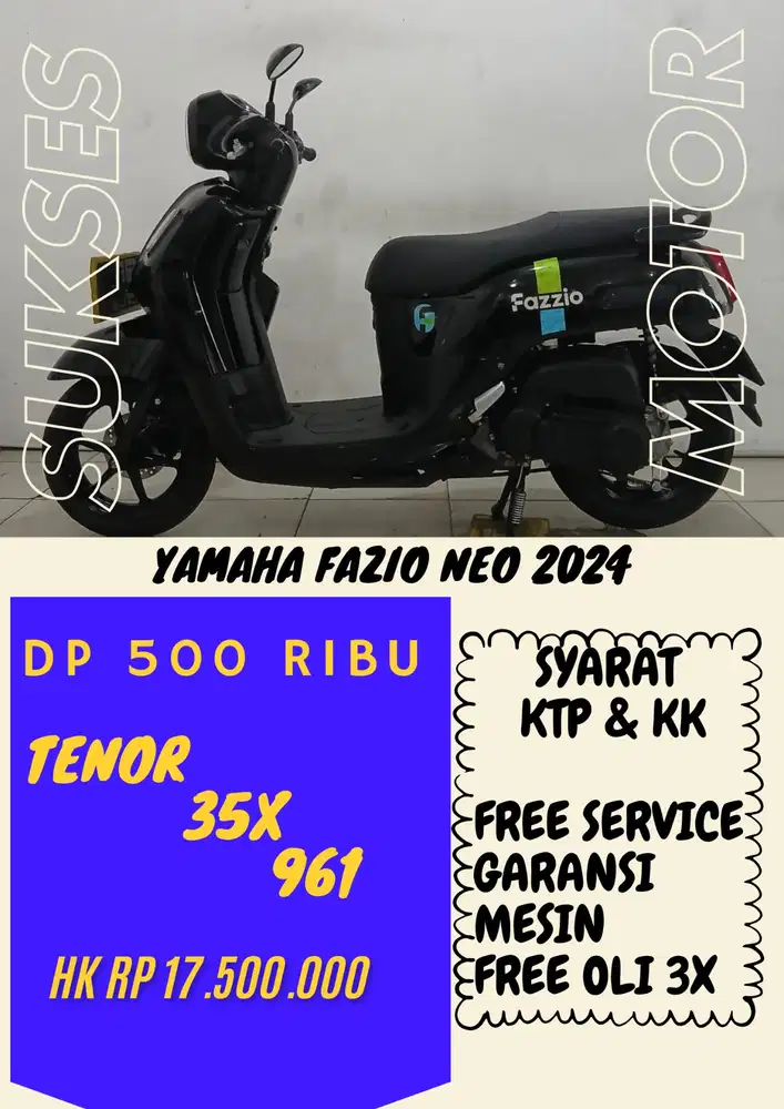 DP MURAH YAMAHA FAZZIO NEO 2024 DP 500 RIBU BISA CASH/KREDIT