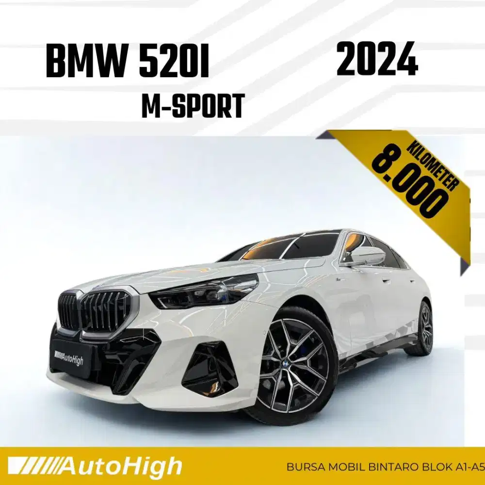 DP10% [Km8.000] 520i M-Sport 2024 White Reg 2025 #AUTOHIGH