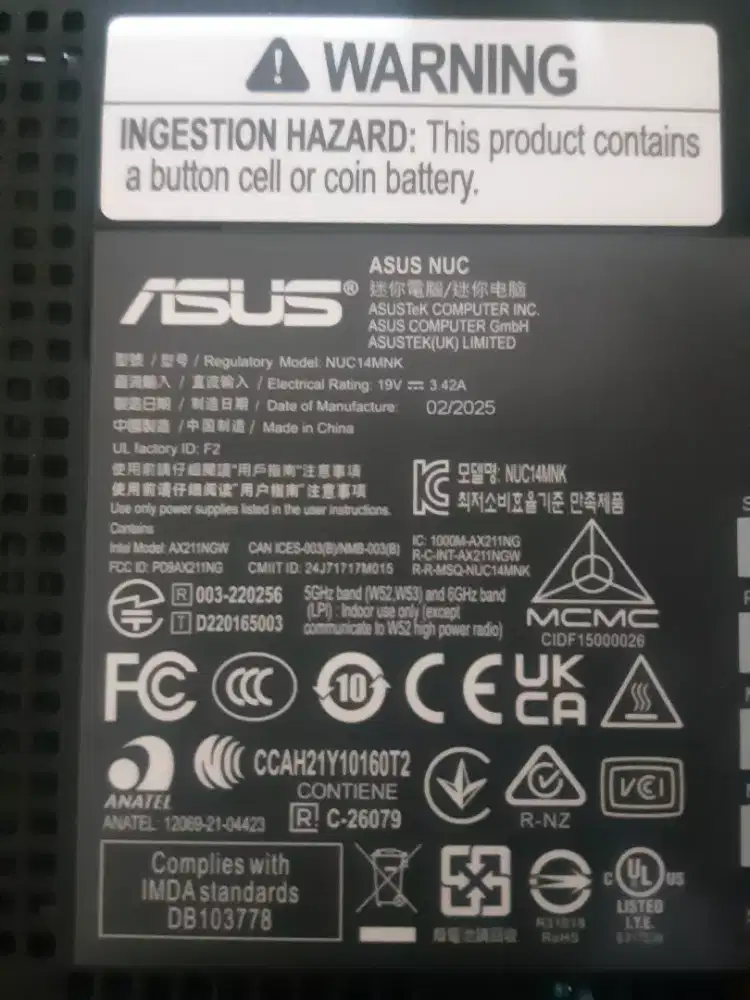 Asus Mini PC NUC 14 Essential