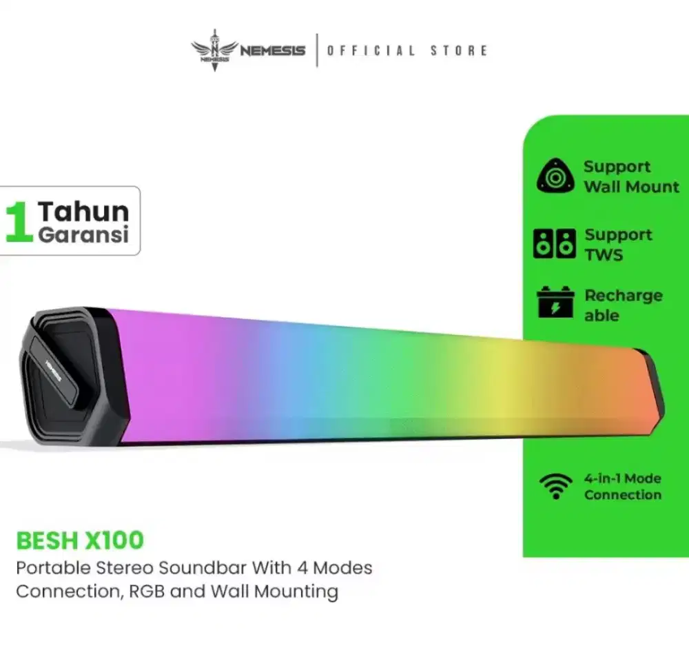 Speaker Soundbar & Bluetooth NYK Nemesis BESH X100