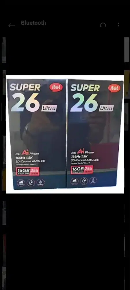 Itel super S26 ultra 256gb ram 8gb layar lengkung dan8/128 curve