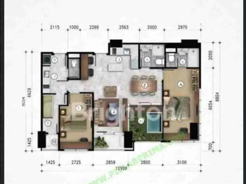DIJUAL APARTMENT SPECIAL UNIT SUITE GRAND SUNGKONO LAGOON TOWER CASPIAN SURABAYA BARAT