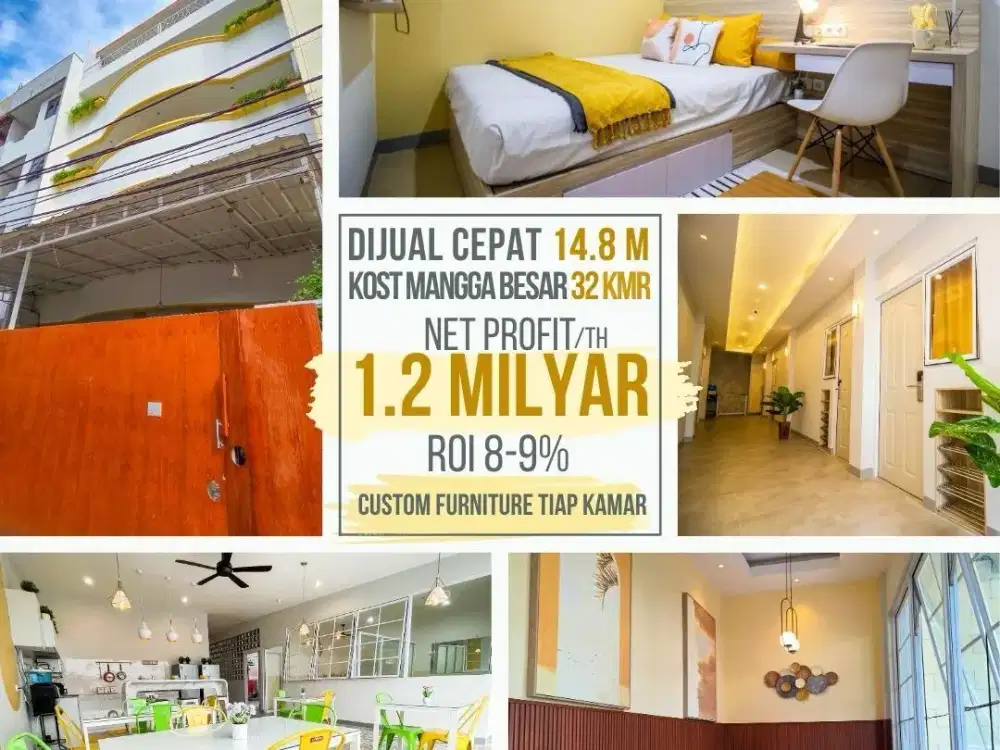 Dijual Cepat Kost Exclusive 32 Kamar dengan Roi Fantastis di Mangga Besar Jakarta Barat